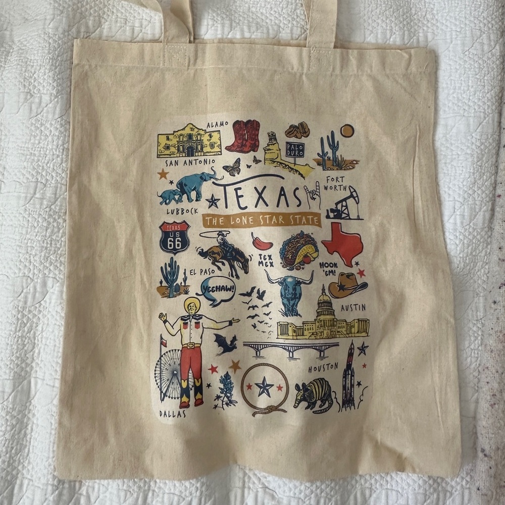Texas Canvas Tote Bag
